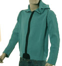 Stone Island Mens Stone Island Dark Aqua Full Zip Hooded Cotton Sweater