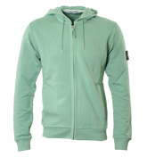 Mid Green Full Zip Hooded Sweatshirt