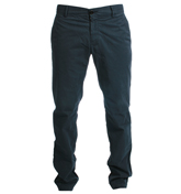 Navy Slim Fit Trousers - 34` Leg