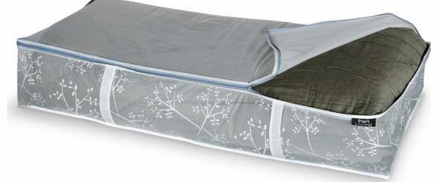 Storeasy White Leaf Peva 2 Piece Underbed Storage Set