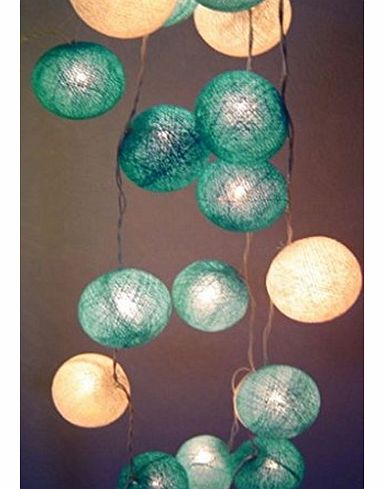 Storm Blue Moons Cotton Ball Fairy Light String