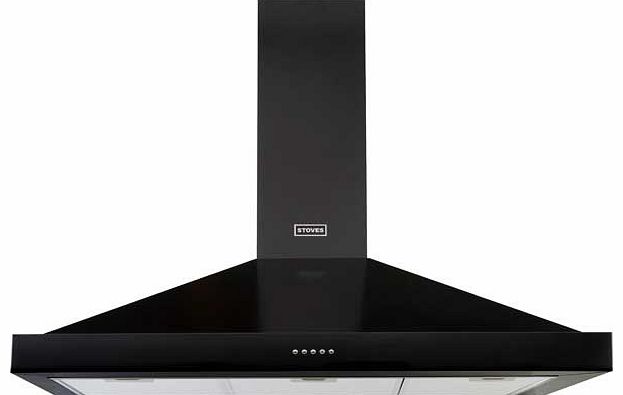 Stoves 1000 RICH 100cm Cooker Hood - Black