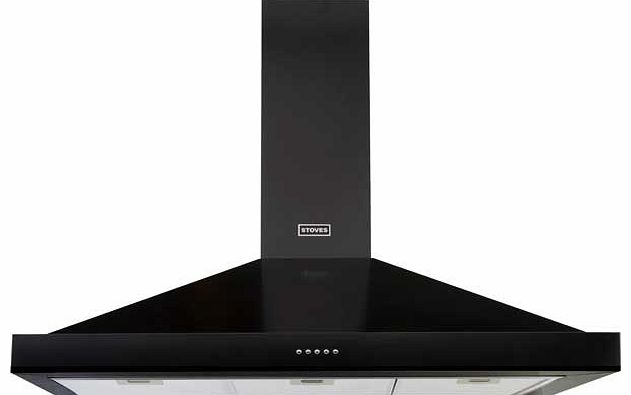 Stoves 1100 RICH 110cm Cooker Hood - Black