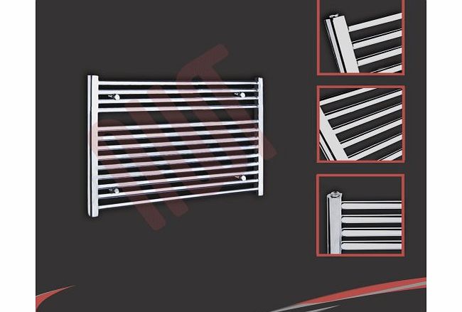 Straight Chrome Ladder Rails 900mm(w) x 600mm(h) Straight Chrome Heated Towel Rail, Landscape Radiator, Warmer 1744 BTUs Bathroom Central Heating Ladder Rail