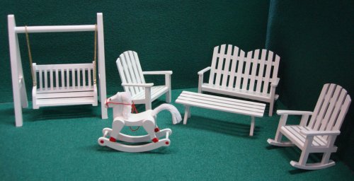 Streets Ahead Dolls House Garden Furniture White