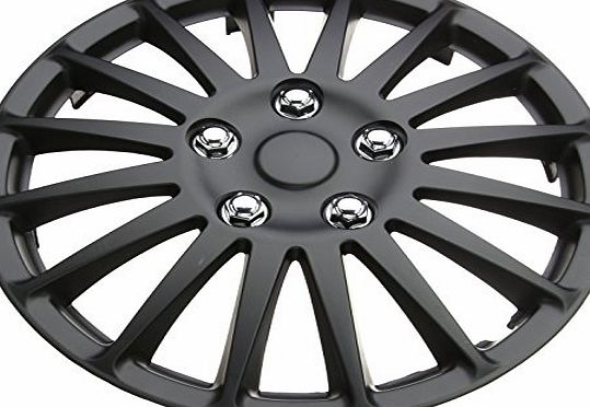 Streetwize SWUX61 14`` Lightning Matt Black Premium Boxed Wheel Cover Set