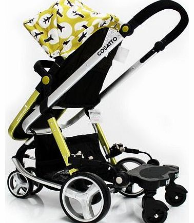 STROLLER PRAM BUGGY BOARD Buggy Stroller Pram Board To Fit Cosatto Giggle - Black/Grey