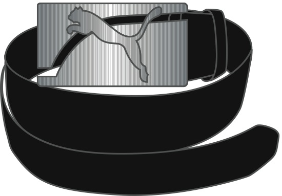 Puma Golf Wide Chrome Belt Black