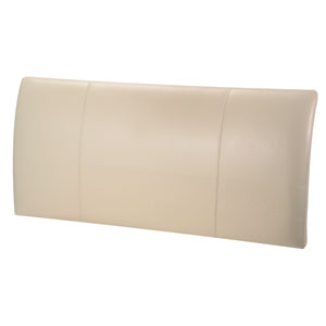 Stuart Jones Wave Leather 5FT Cream Leather Headboard