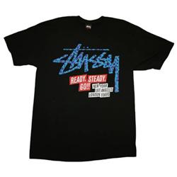 Yates Cheetah Stock T-Shirt - Black/Blue