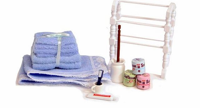 Sue Ryder New 12th Scale Dolls House Miniature Bathroom Accessory Set