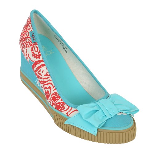 Ladies Sugar Black Tie Shangri-La Shoe Shangrilla Turquoise