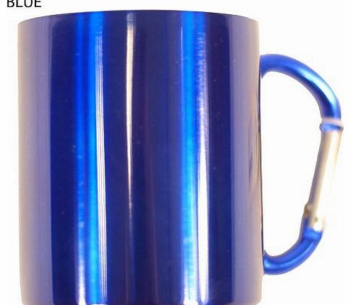 Camping Mug Double Wall Stainless Steel Carabina Handled Mug