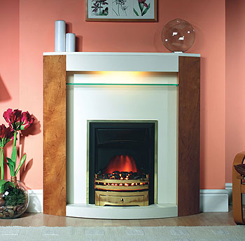 Serena Cream Electric Fireplace