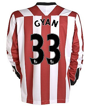 Sunderland Umbro 2011-12 Sunderland Umbro L/S Home Shirt (Gyan 33)