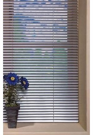 Metal 25mm Aluminium Venetian Blind, Silver, W90 x D210cm