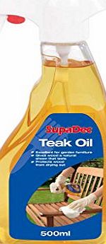 Supadec Teak Oil Trigger Bottle - Ideal for Garden Furniture - 500ml