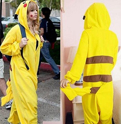 super9COS Pokemon Pikachu Kigurumi Pajamas Adult Anime Cosplay Halloween Costume