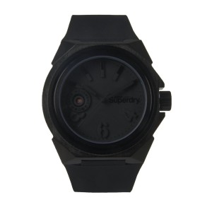 Black on Black Gents Rubber Strap Watch