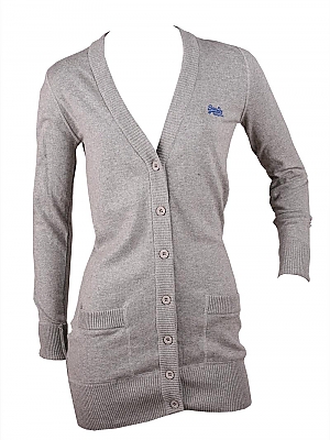 Superdry Ladies Boyfriend Grey Marl