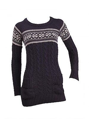 Superdry Ladies Long Isle Crew Midnight / Winter