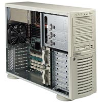 Supermicro SC742S-600 Beige 4U chassis Dual Xeon Triple redundant 600W PSU (Rackmountable)