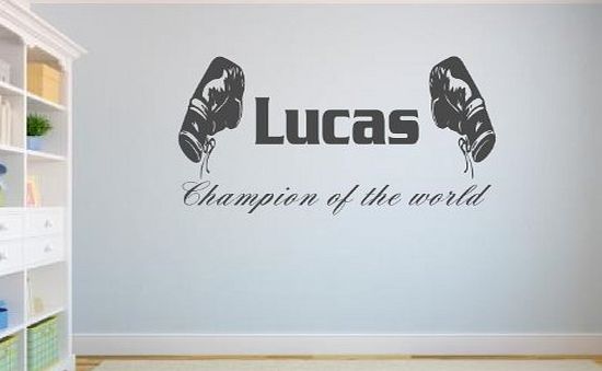 supreme vinyls Personalised Boxing Glove vinyl wall art sticker - 16 colours 