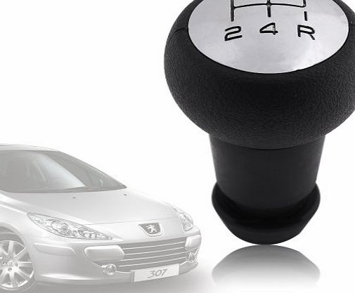 Surepromise Car Gear Shift Chrome Knob stick For PEUGEOT 106 206 306 406 107 207 307 407 807 5 SPEED Chrome Black