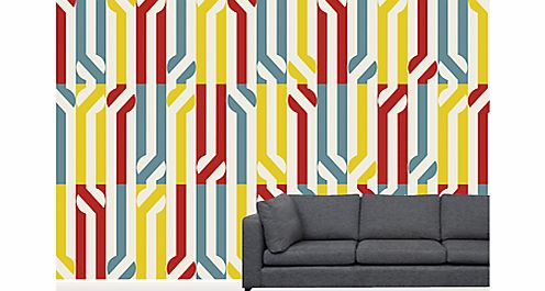 Surface View Stripey Circle Wall Mural, 360 x