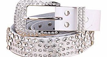 Ladies Fashion Studded Western Rhinestone Bling Cowgirl Leather Belt BT00010G