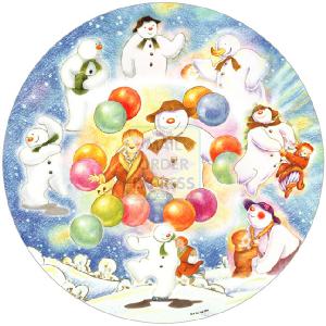 Susan Prescot Games Snowman Circular Jigsaw 500 Piece Jigsaw Puzzle