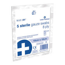 SUZH02 Sterile Gauze Swabs 8ply 10cm x 10cm