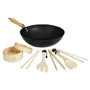 Swan 12 Non Stick Wok and Stirfry Set