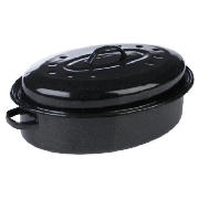 36cm Vitreous Enamel Lidded Roaster