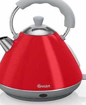 Swan Retro Style Cordless Pyramid Kettle