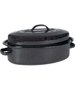 Swan V Non-Stick Enamel Self Basting Roaster