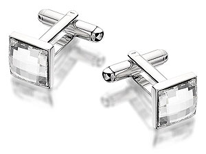 Crystal 973790 Square Swivel Cufflinks