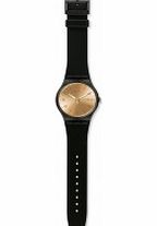 Swatch Golden Friend Black Silicone StrapWatch