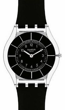  BLACK CLASSINESS SFK361 LADIES BLACK RUBBER PLASTIC CASE WATCH