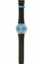 Swatch Unisex Blue Choco Dark Brown Leather