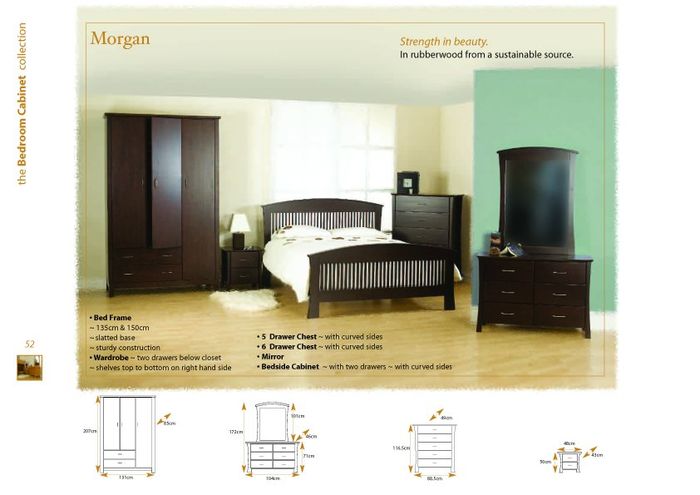 Sweet Dreams Beds Morgan 4ft 6 Double Wooden Bedstead