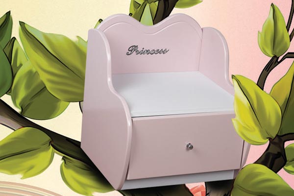 Sweet Dreams Beds Princess Bedside Cabinet