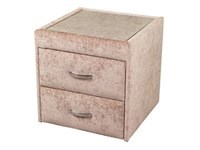 Bedside Cabinet Faux Suede Coffee