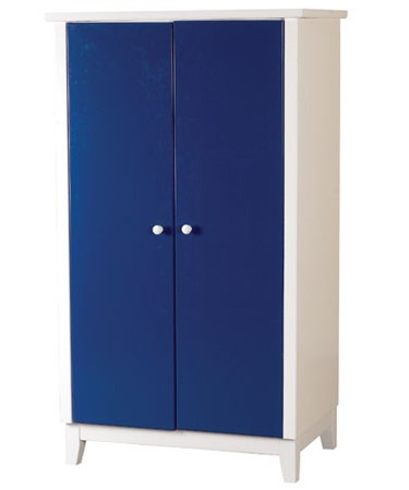 Blue Shaker Style Two Door Wardrobe