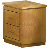 Sweet Dreams Gwynneth 2 Drawer Bedside Cabinet in Light Oak finished Rubberwood