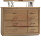 Gwynneth 6 Drawer Chest in Light Oak finished Rubberwood