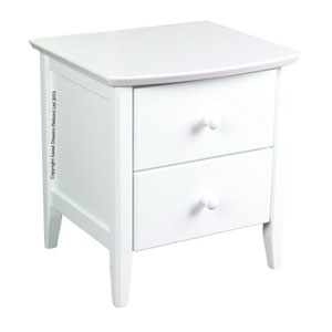 Kipling White Bedside Table