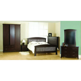 Sweet Dreams Morgan Mirror in Walnut finished Rubberwood