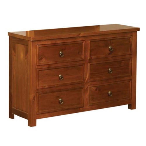 Sweet Dreams Haiben Solid Pine 6 Drawer Chest