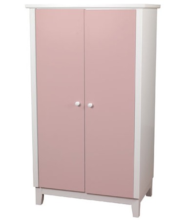 Pink Shaker Style Two Door Wardrobe